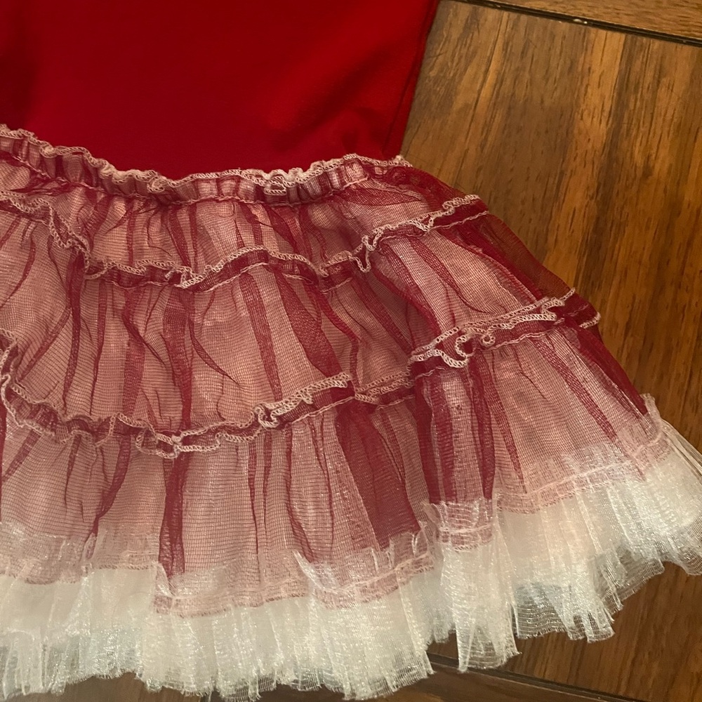 Ooh! La la! Couture Red and White Girls Dress - Picture 5 of 5